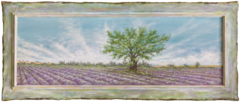 Lavendelfeld mit Baum, Gemälde